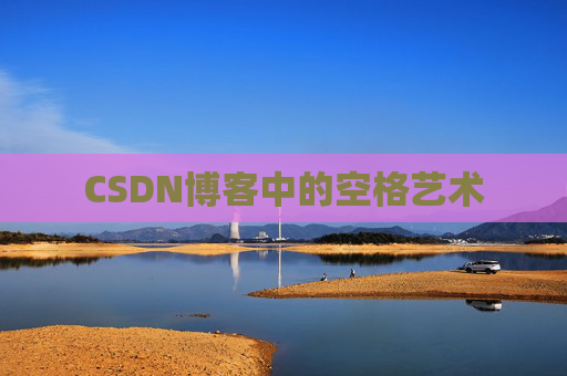 CSDN博客中的空格艺术